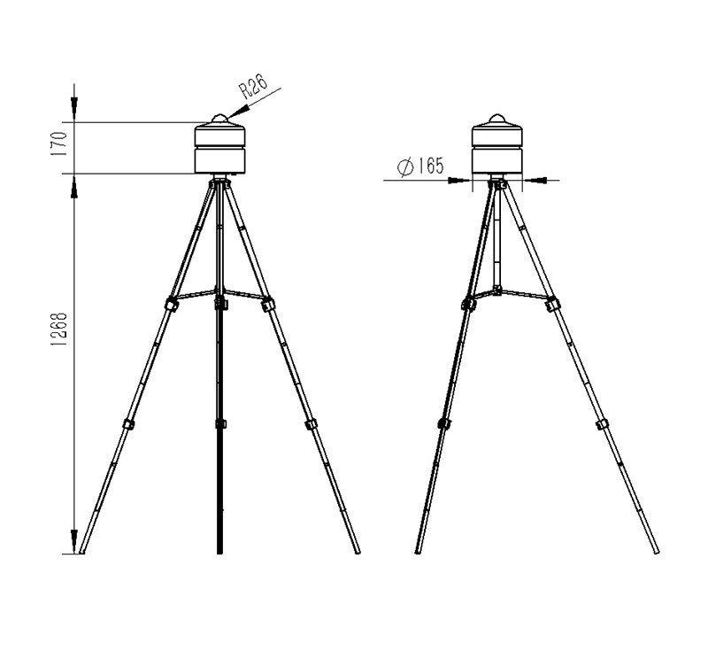 太陽輻射監(jiān)測儀器產品尺寸圖